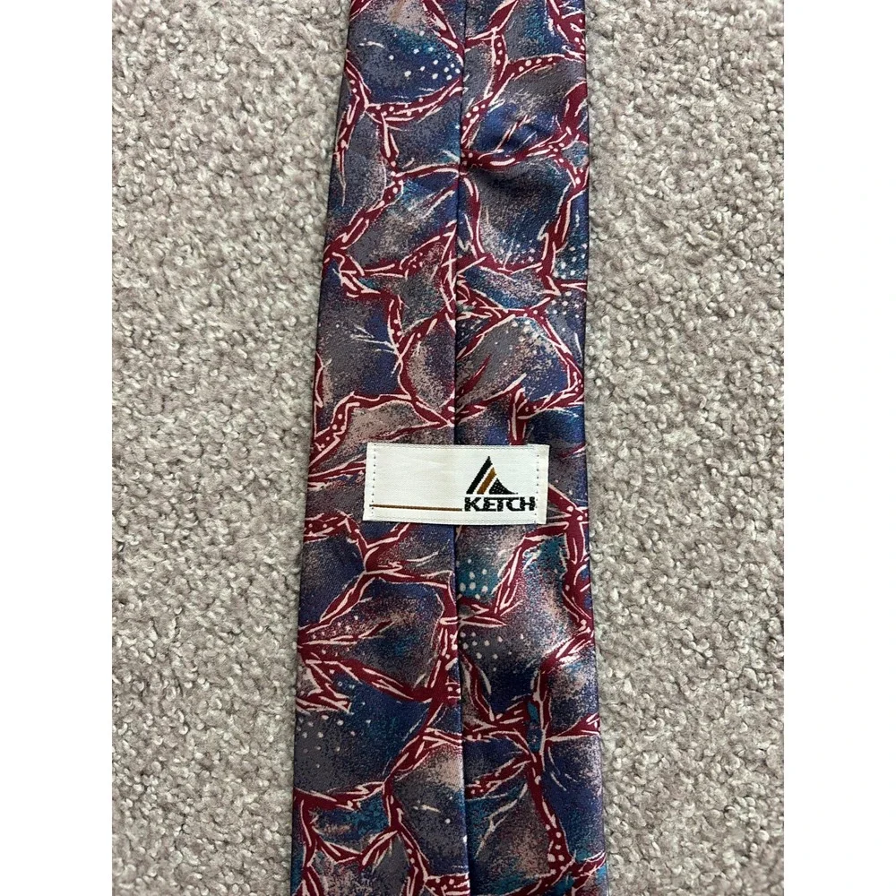 Formal Office Necktie 4Lot Mens OS Multicolored Excellent Vintage Patterned Ties